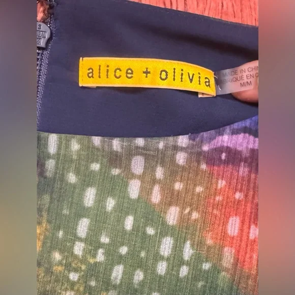 Alice+Olivia A-line Maxi Multicolor Sleeveless Dress. Size M - Picture 9 of 11